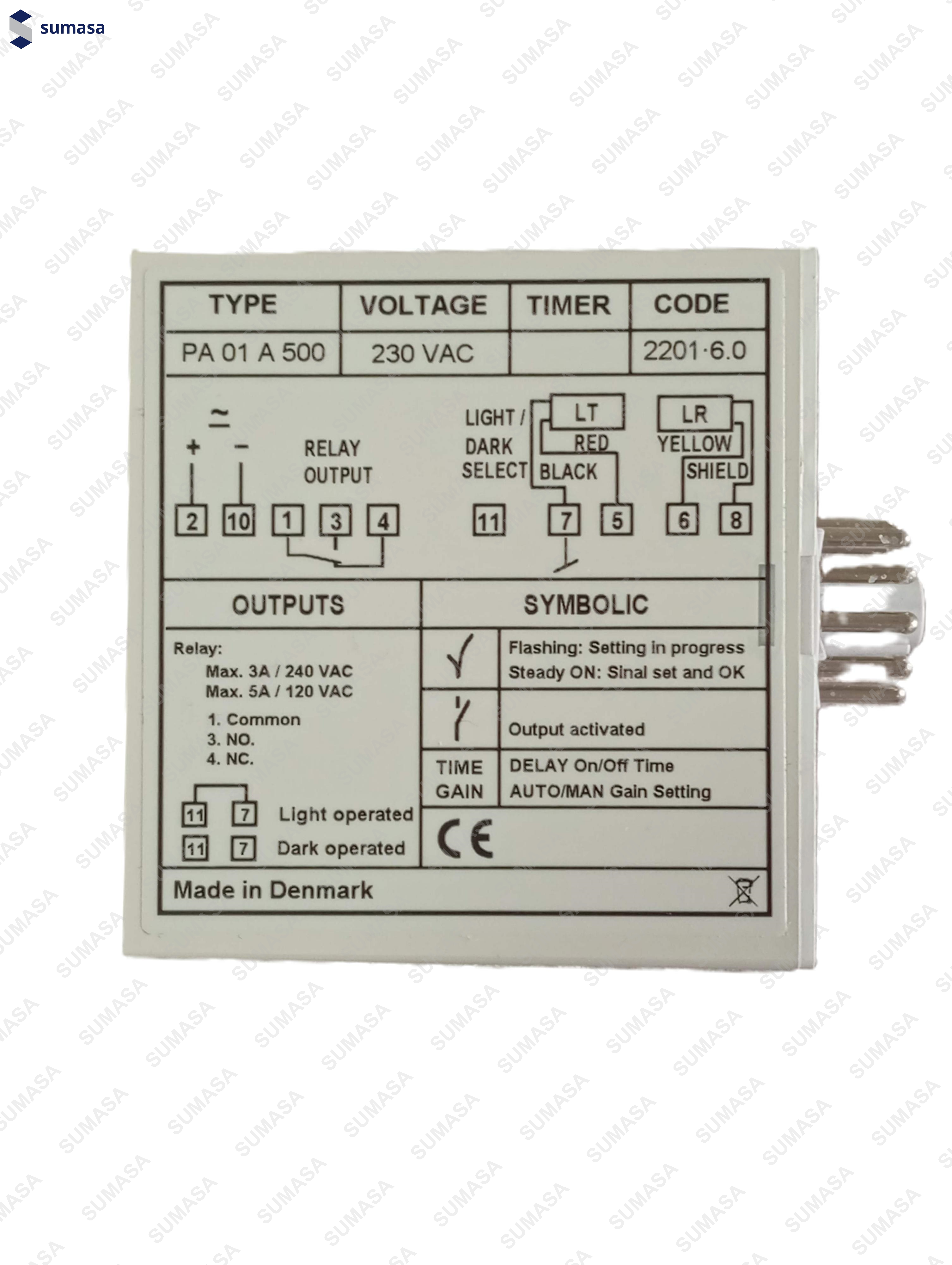 AMPLIFICADOR AUTOAJUSTABLE UNDECAL 230VAC SALIDA RELE TEPA01A500