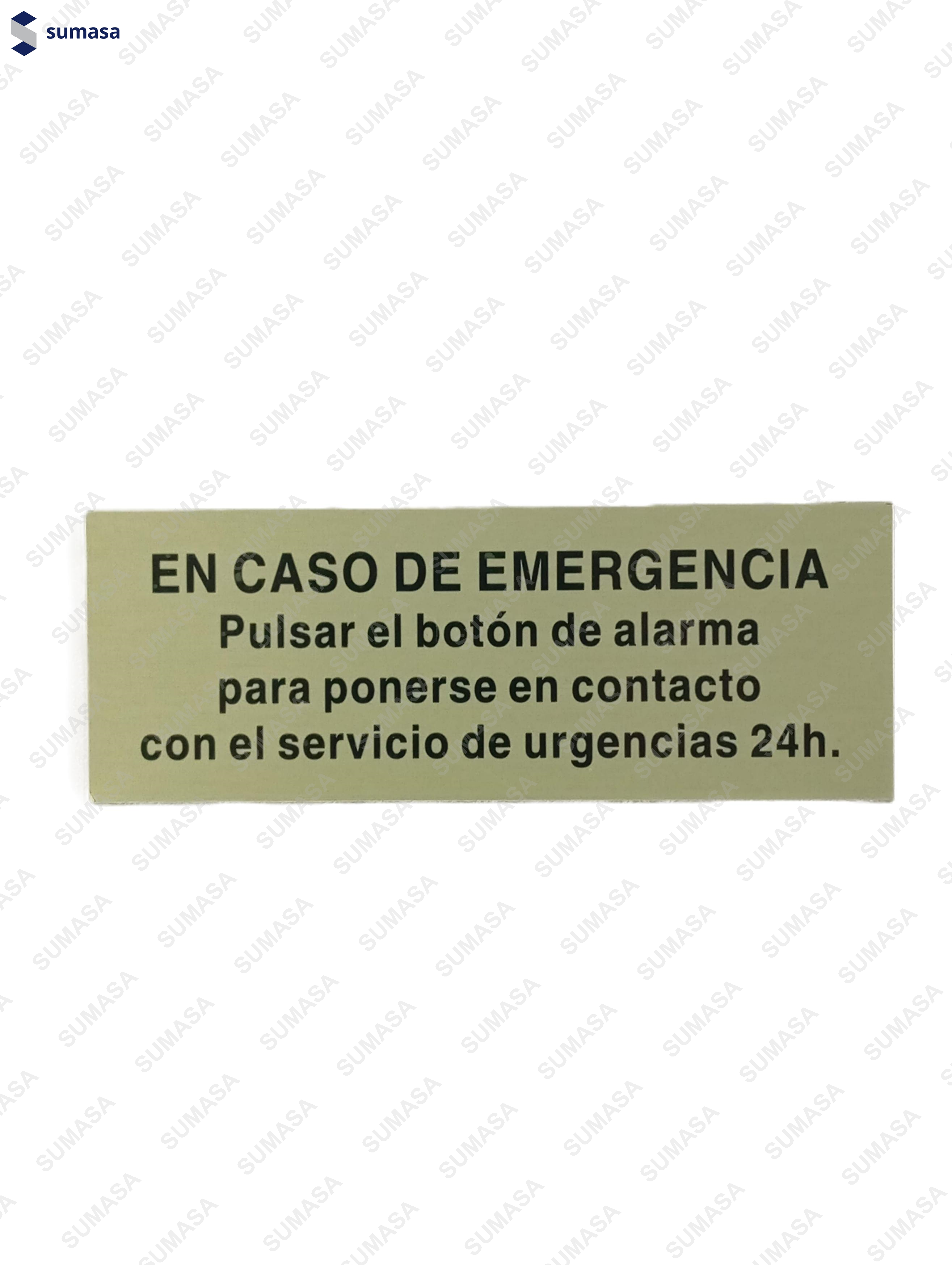 PLACA INSTRUCC.TELEFONO EMERG.ADHE