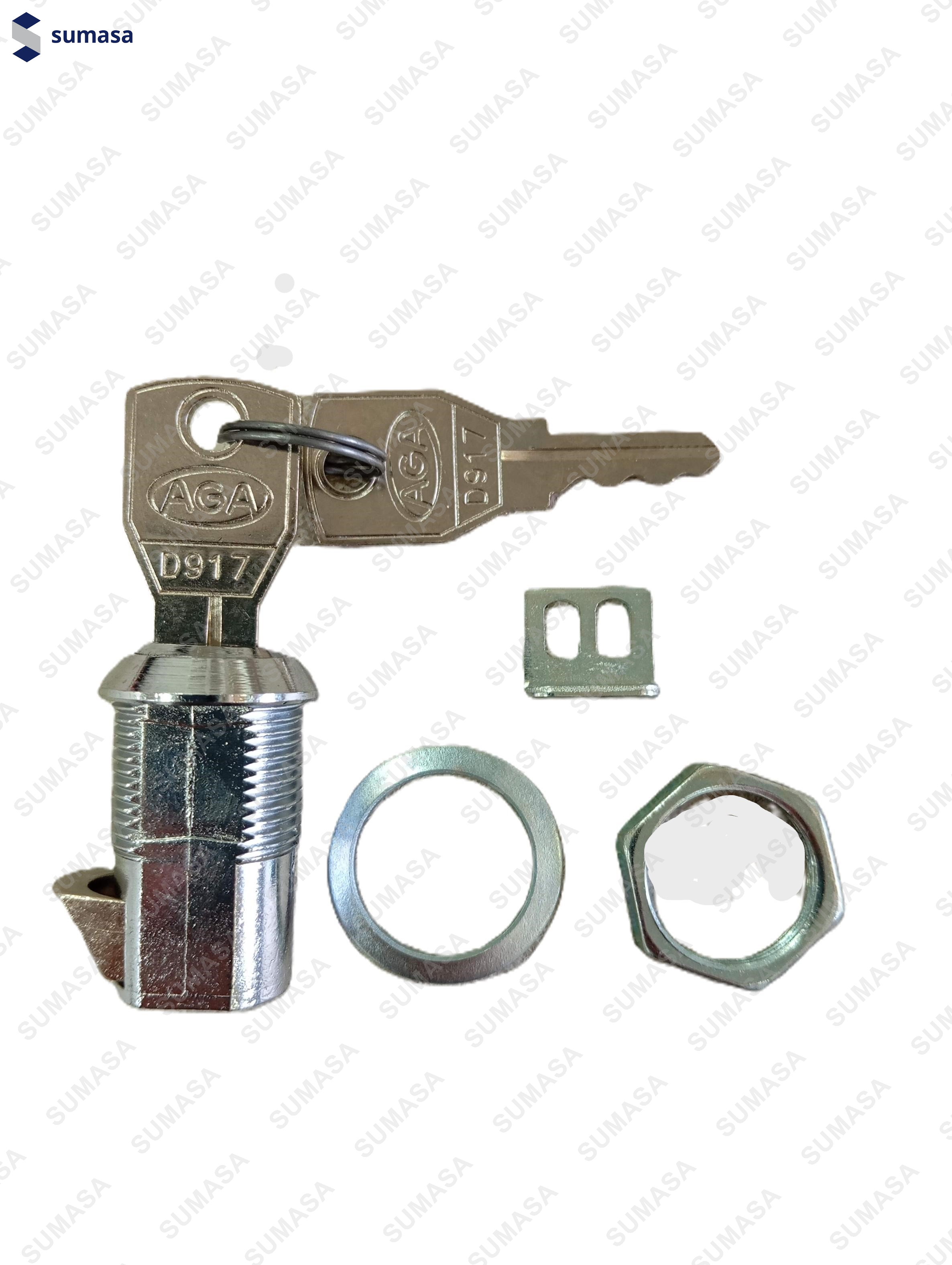 CERRADURA RESBALON CROMADA C/LLAVE D-917