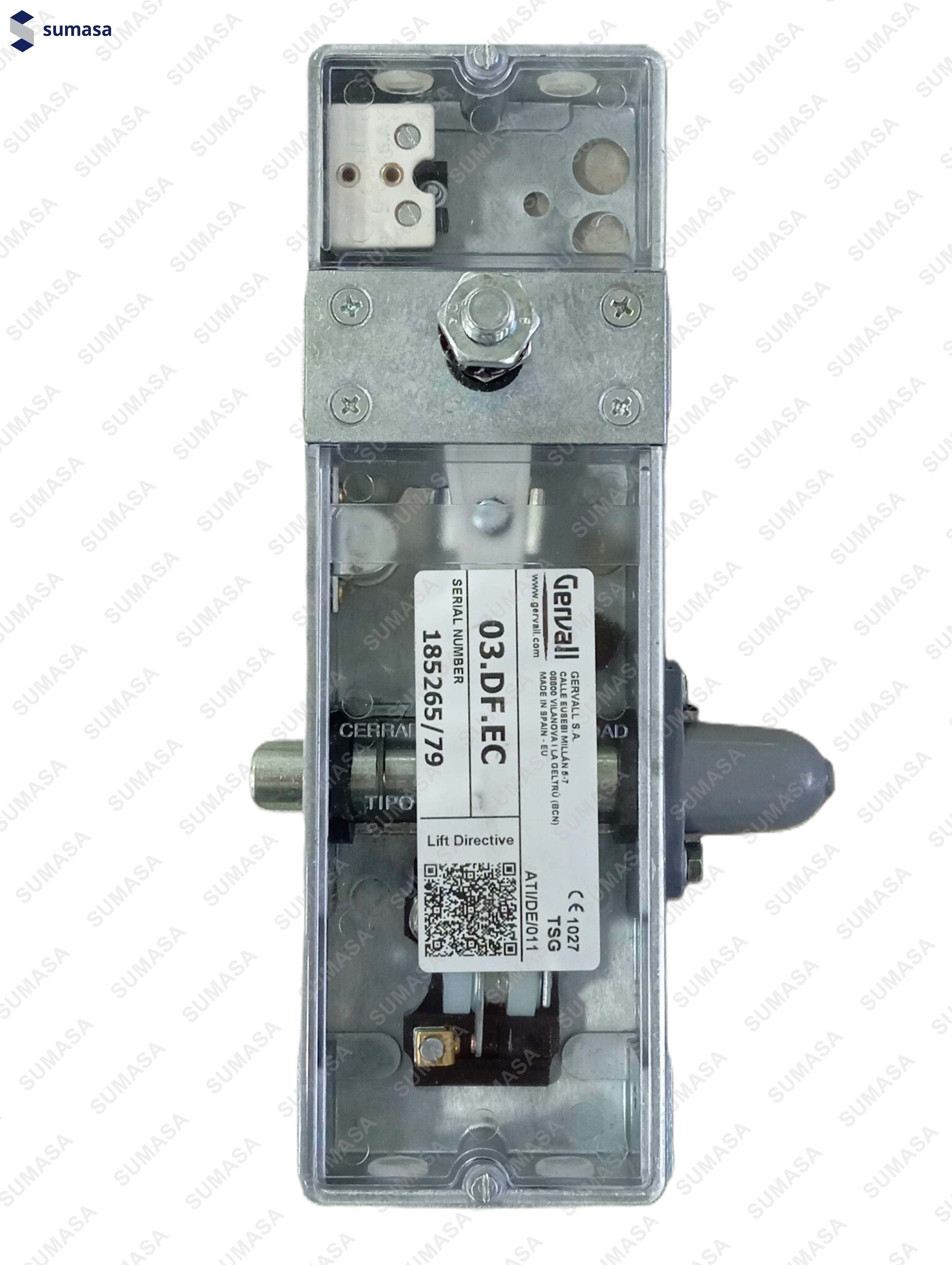 CERRADURA GERVALL  DERECHA 03.DF.EC EJE LARGO CER.EJE CORTO ROLDANA. S/CONT. AUX
